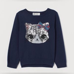 H&M‎ Sequin-motif Sweater Size 6-8Y